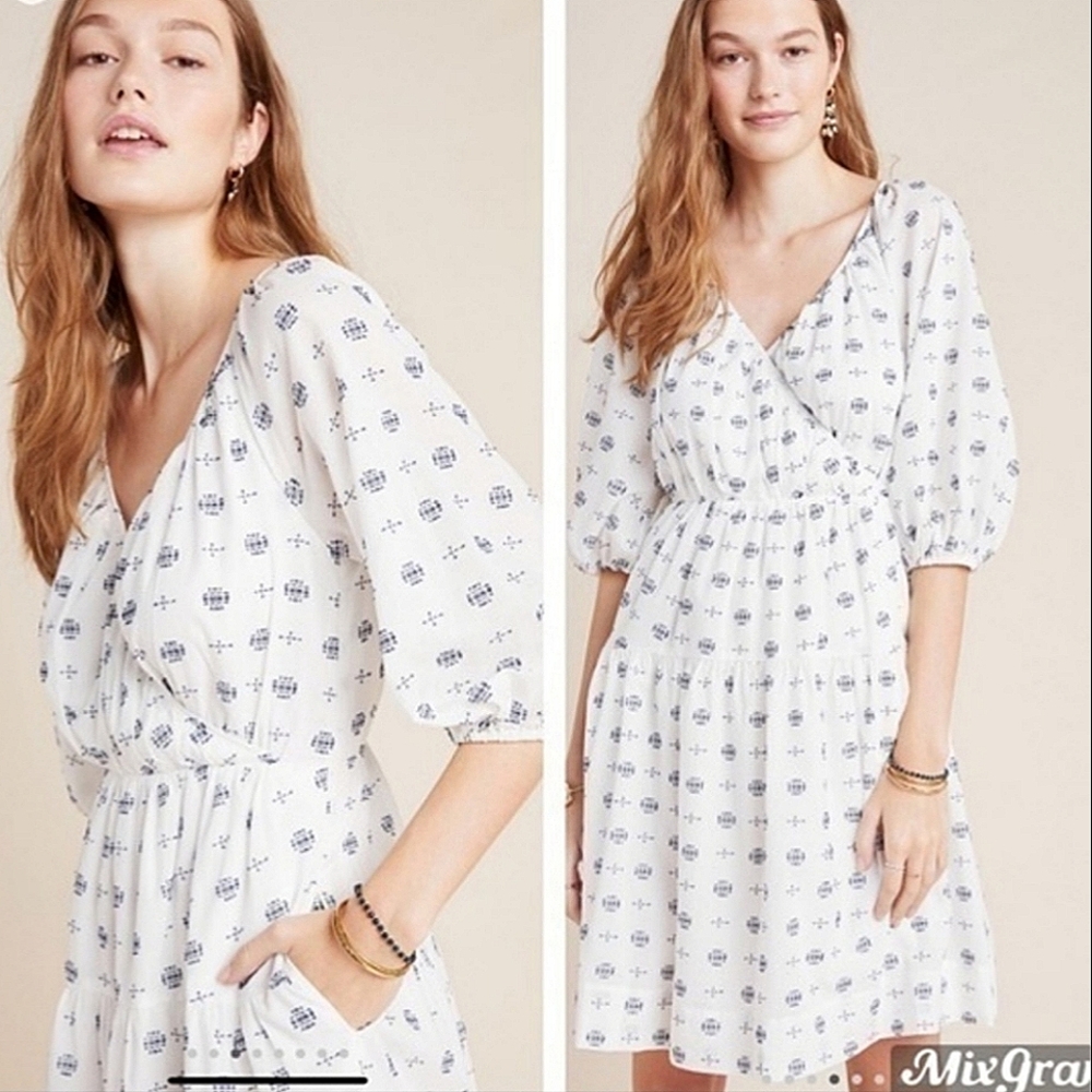 Anthropologie white dress